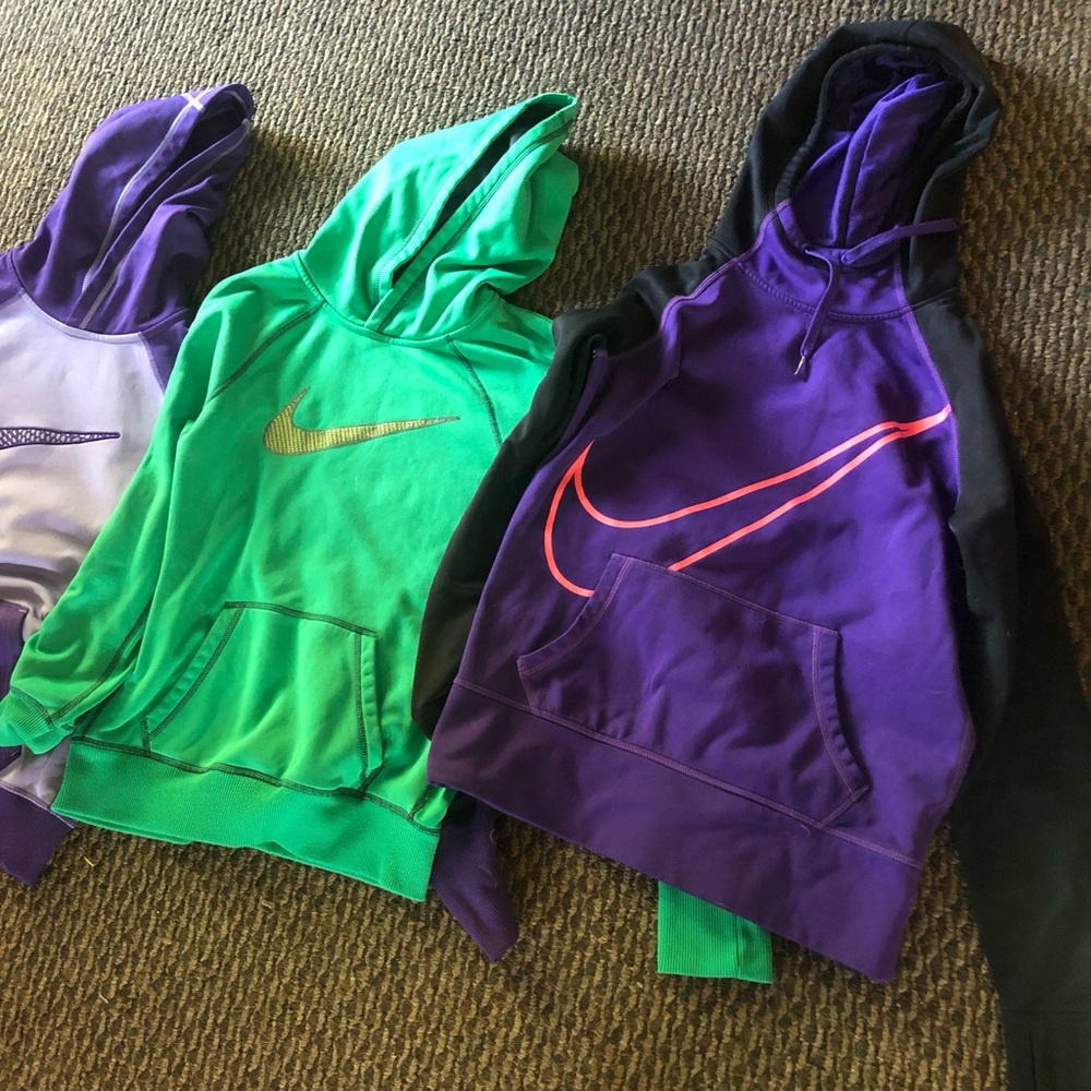 Nike women’s sweatshirts.  Lot of 3 size small